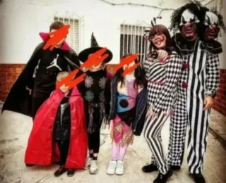 Disfraz Payaso 2 Cabezas Morph Talla L