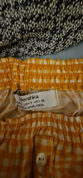 Blusa de tirantes cuadros amarilla