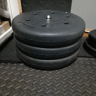 Disco pesas plástico 20kg 28/30mm