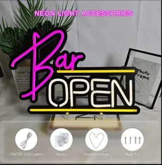 Lampada Neon LED "BAR Open"