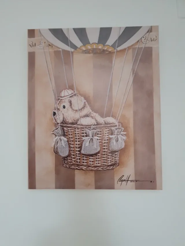 Cuadro infantil perro globo