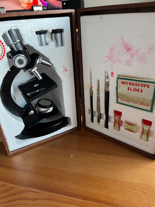 Microscopio Vintage SNS 100X-900X