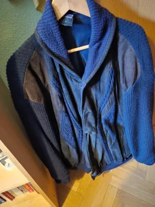 Chaqueta Cuero y Punto Caballero XL