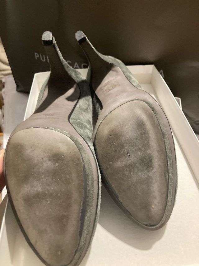 Zapatos de tacón Sinela grises de ante