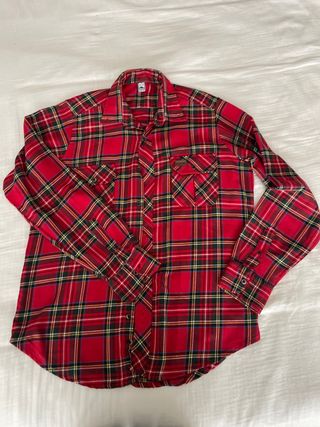 Camisa Vazva cuadros roja y verde