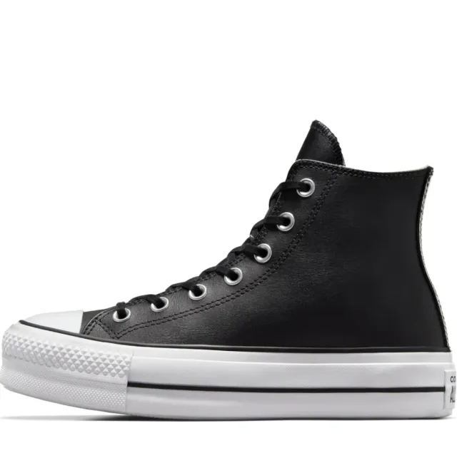 Sneakers Converse nere con piattaforma
