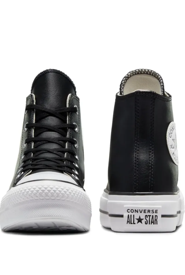 Sneakers Converse nere con piattaforma