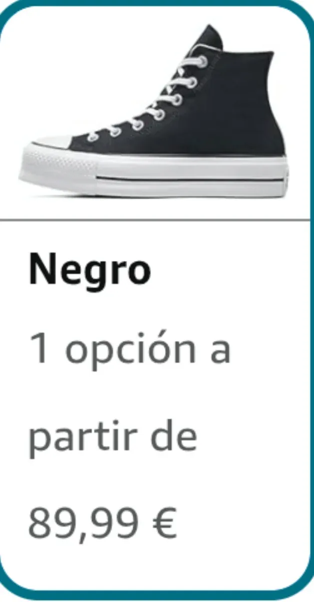 Sneakers Converse nere con piattaforma