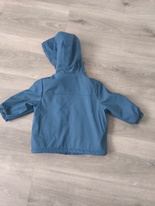 Impermeabile per neonati blu con fodera in pile