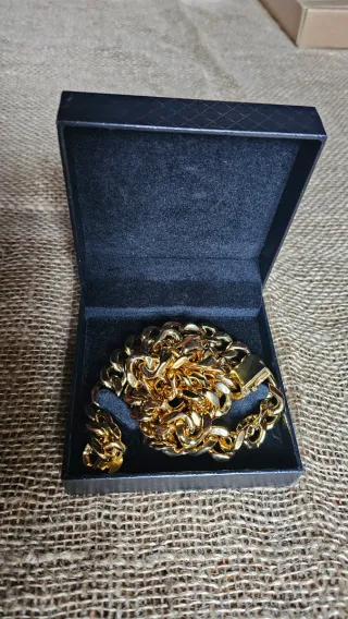 Cadena Cubana Chapada Oro 61cm KRKC&CO