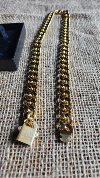 Cadena Cubana Chapada Oro 61cm KRKC&CO