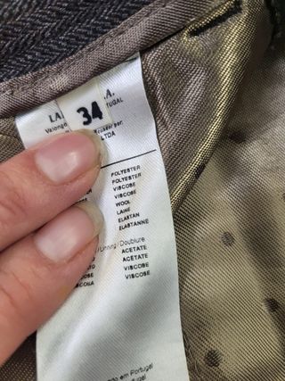 Pantalón de vestir LANIDOR espiga gris talla 34