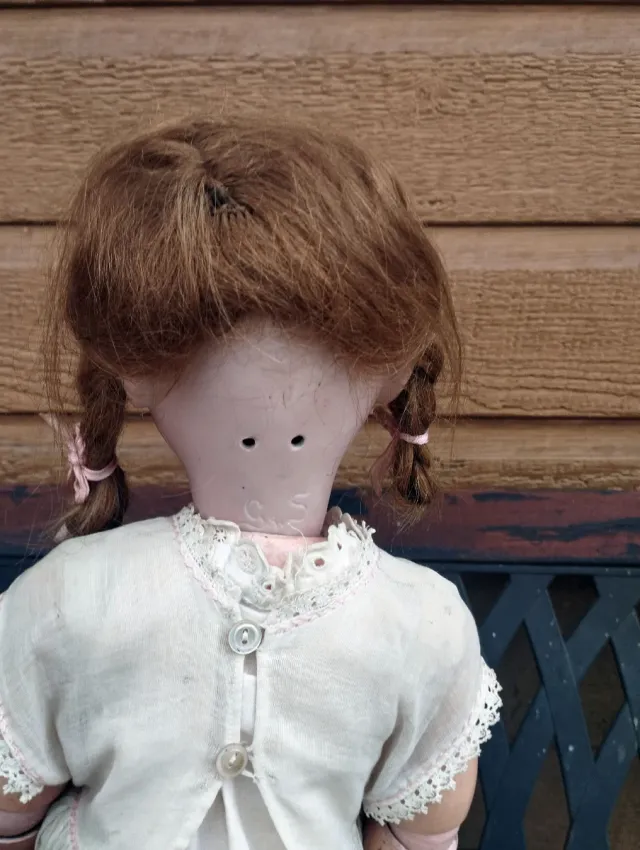 Muñeca antigua porcelana Gans Seyfarth, vintage