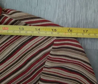 Camisa entallada mujer rayas marrones y burdeos