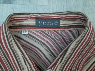 Camisa entallada mujer rayas marrones y burdeos