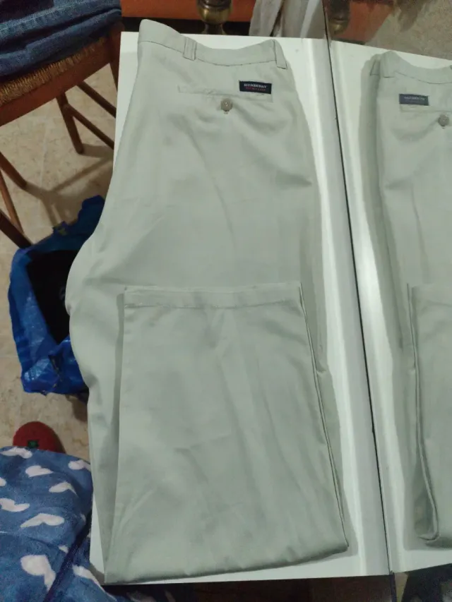 Pantalones de vestir Burberry beige hombre