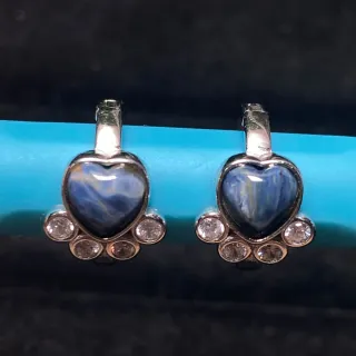 Pendientes Plata Corazón Pietersite