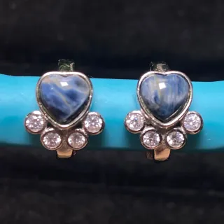 Pendientes Plata Corazón Pietersite