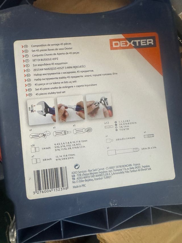Juego de destornillador Dexter x45