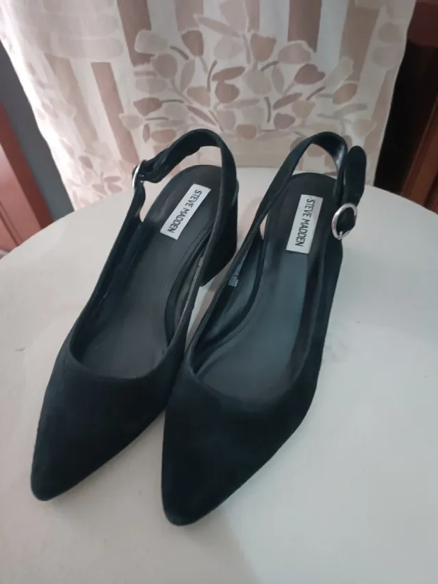 Zapatos Steve Madden tacón bajo negro talla 40