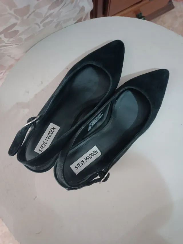 Zapatos Steve Madden tacón bajo negro talla 40