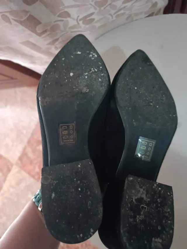 Zapatos Steve Madden tacón bajo negro talla 40