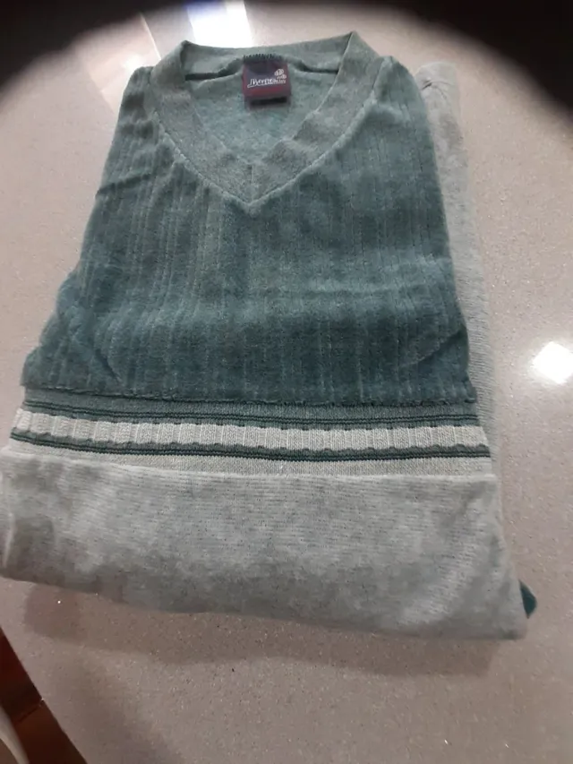 Pijamas Hombre Bate Gris y Verde