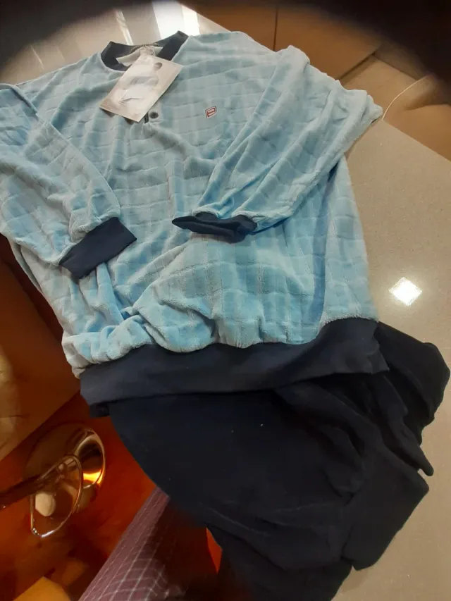 Pijamas Hombre Bate Gris y Verde