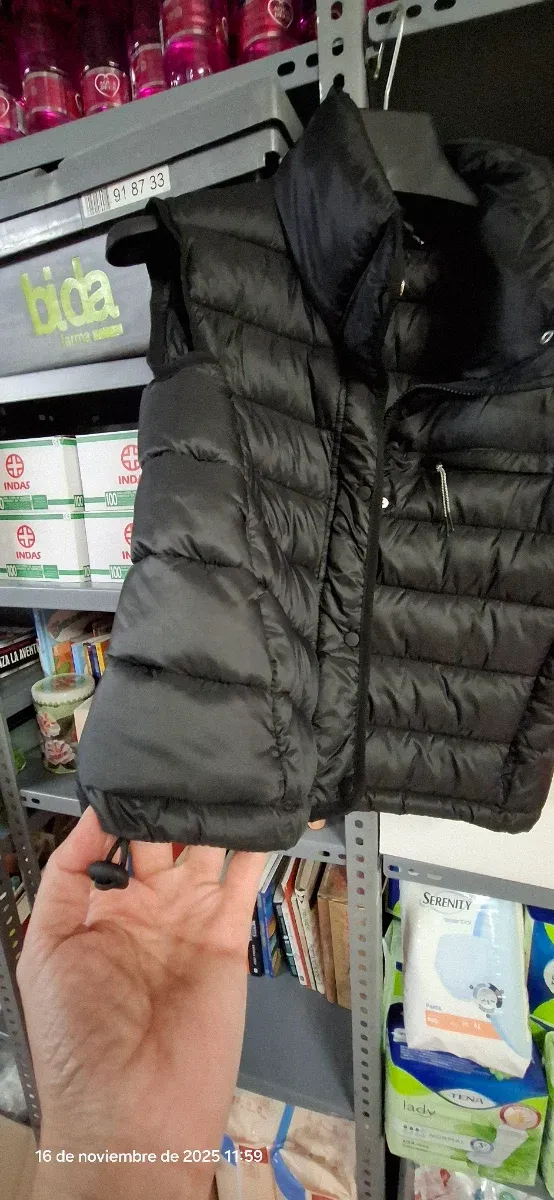 Colete de penas preto infantil