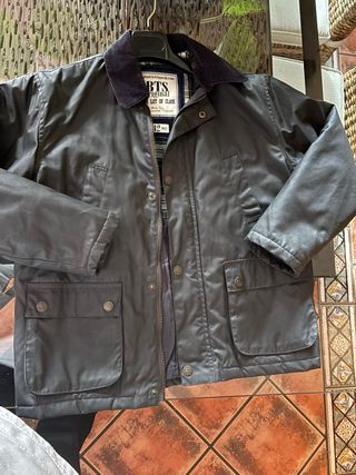 Cazadora estilo Barbour chubasquero calentito