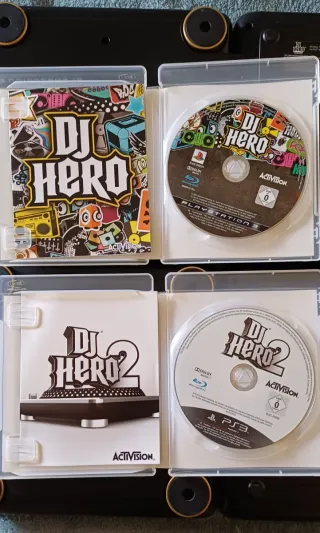 Lote DJ Hero Renegade PS3: 2 juegos 2 platos micro