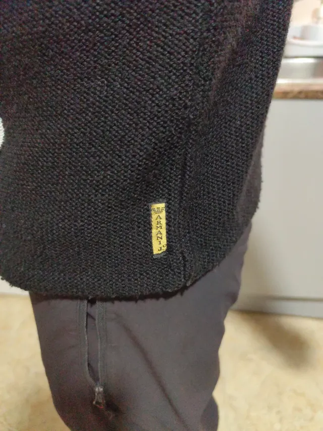 Chaqueta de punto negra hombre