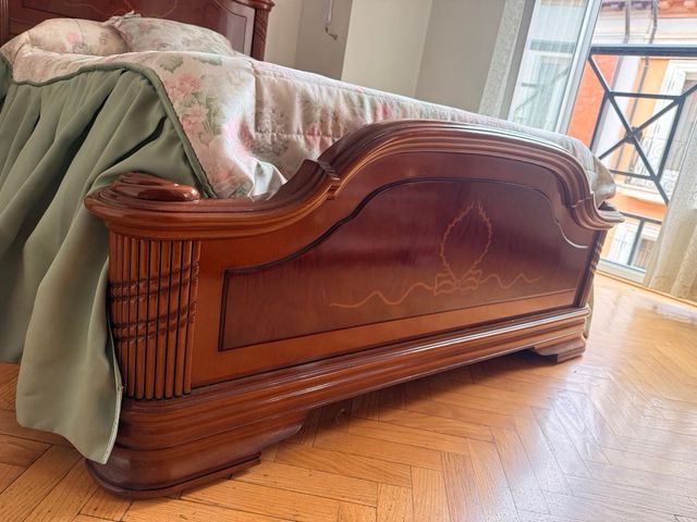 Cabecero y pie de cama de madera