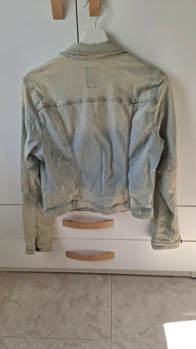 Chaqueta Vaquera Bershka Azul Talla L, pequeña