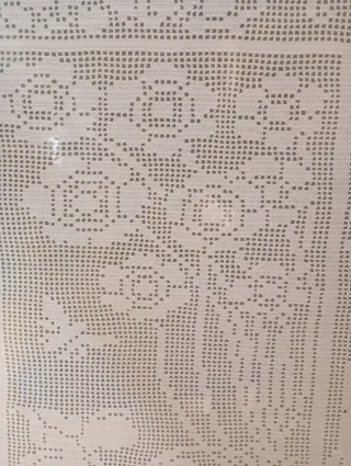 Cuadro Antiguo Ganchillo enmarcado. Regalo el otro