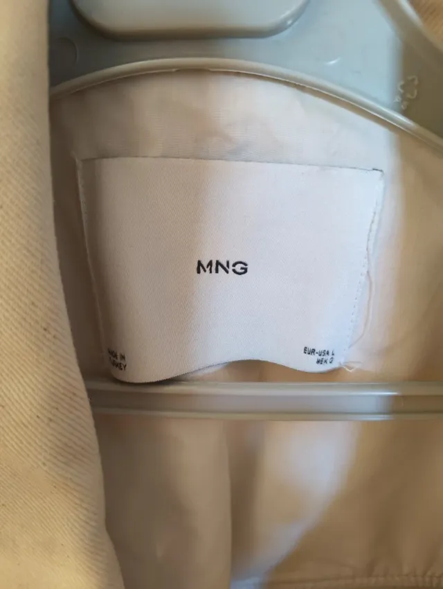 Chaqueta MNG beige mujer tres cuartos L