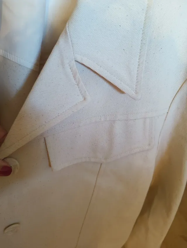 Chaqueta MNG beige mujer tres cuartos L