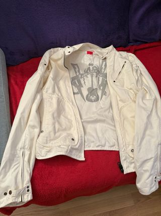 Chaqueta tejana blanca