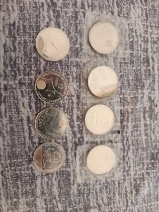 Lote 8 Monedas Plata España Euro y peseta