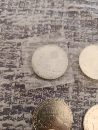 Lote 8 Monedas Plata España Euro y peseta