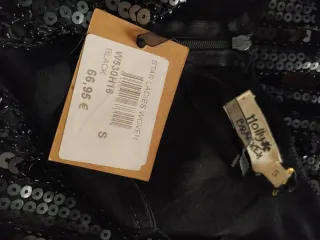 Mono corto lentejuelas negro