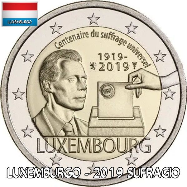 Moneda 2€ Luxemburgo 2019 Sufragio