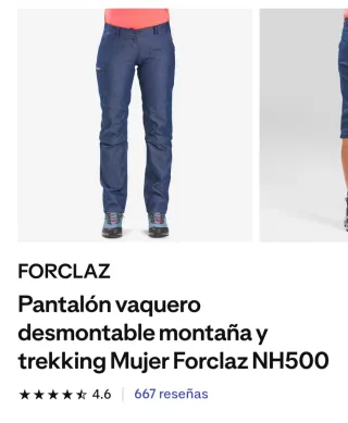 Pantalón trekking desmontable Forclaz Mujer