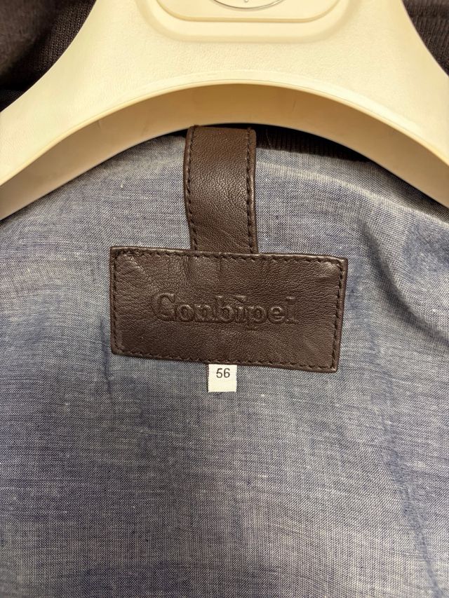 Giubbotto uomo pelle marrone