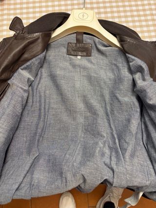 Giubbotto uomo pelle marrone