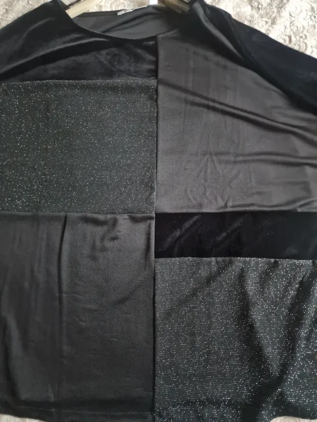 Blusón Fiesta Terciopelo y Lamé. Nuevo. Punto Roma