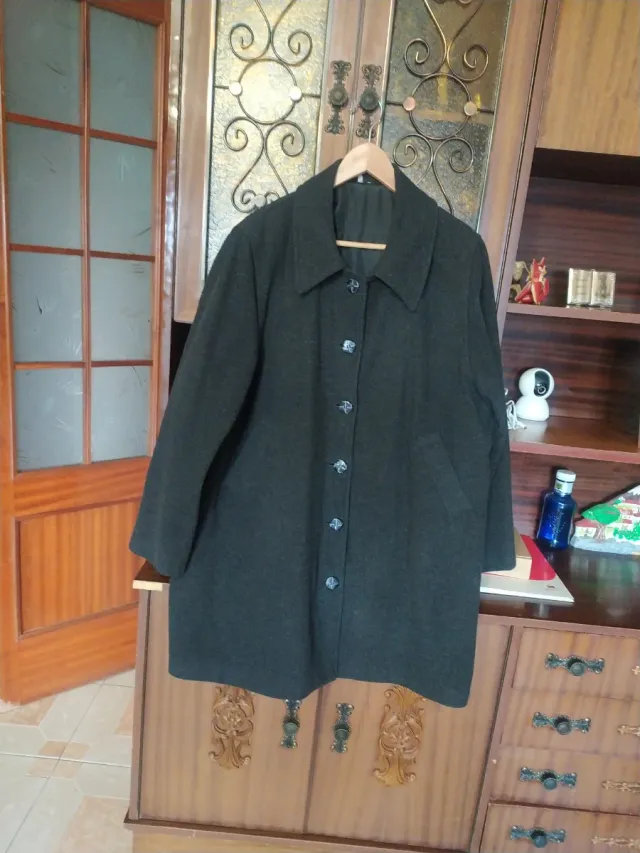Abrigo paño gris XXL
