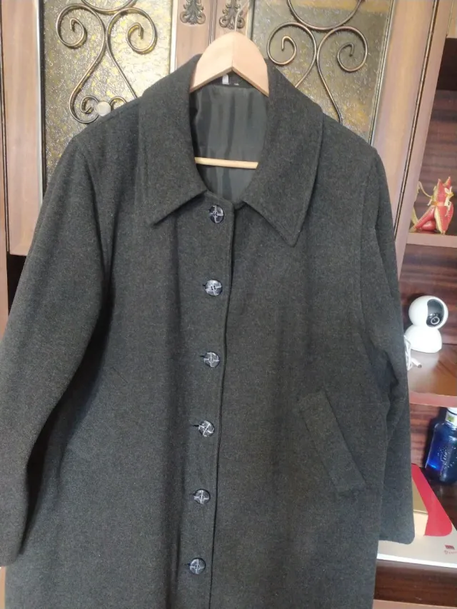Abrigo paño gris XXL
