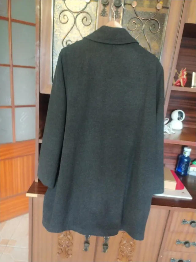 Abrigo paño gris XXL