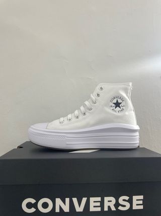 Converse plataforma blancas mujer